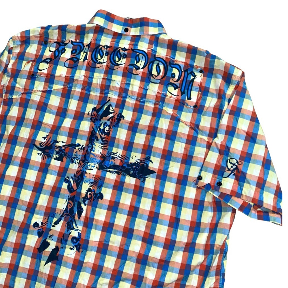 Songs Of Freedom Men Button Shirt Graphics Size 4XL (H)